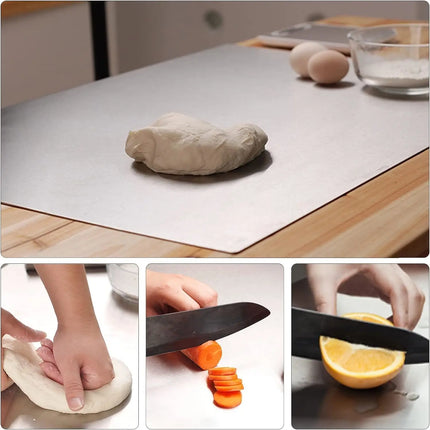 Food Grade Stainless Steel Chopping Board 304 Cutting Board Non-slip Edge Suitable for Cutting Vegetables Pastries Kitchen Tools