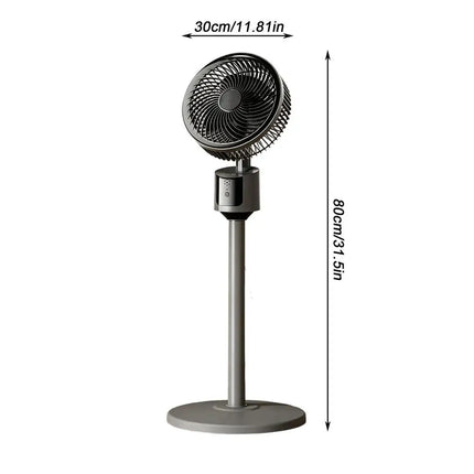 Floor Fan Quiet 3-Speed Standing Cooling Fan USB Home Air Circulation Adjustable Height for Bedroom Office Dorm Room