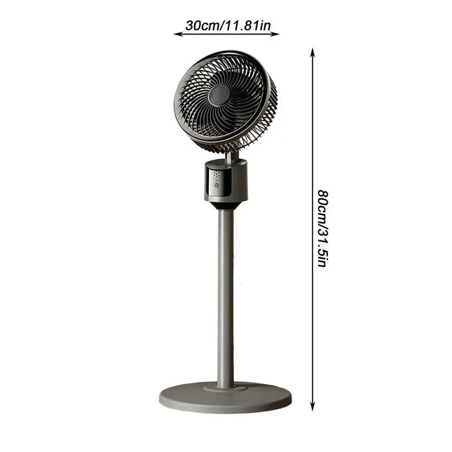 Floor Fan Quiet 3-Speed Standing Cooling Fan USB Home Air Circulation Adjustable Height for Bedroom Office Dorm Room