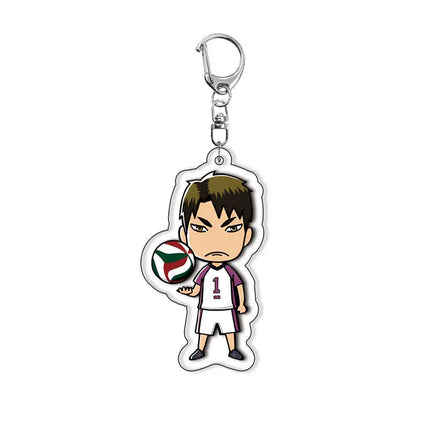 28 Styles Anime Haikyuu!! Acrylic Keychain Hinata Shoyo Tobio Kageyama Daichi Sawamura Cartoon Popular Key Ring Jewelry Charm