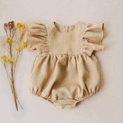 Floral Summer Baby Girl Playsuit Short Sleeve Cotton Baby Girl Romper Newborn Baby One-piece