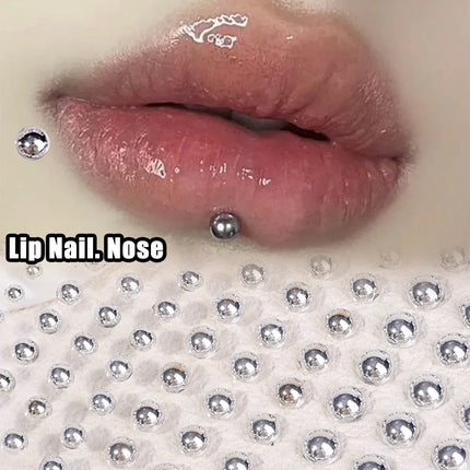 Self Adhesive Fake Lip Eyebrow Stickers Non Piercing Nose Ring Stickers Belly Button Nails  Reusable Body Earring Studs Stickers