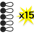 15pcs black button
