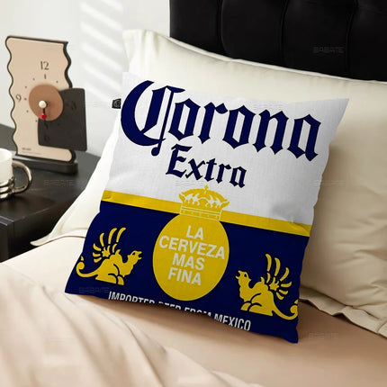 C-Corona E-Extra Beer Cushion Cover Inches Farmhouse Decor Home Throw Pillow Covers For Couch Decorations