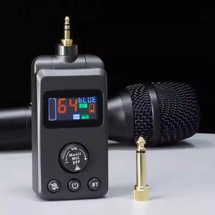 UHF Wireless Microphone AUX Use Microphone BT Recharging Anti Howling Effect Adjusted Echo Cancellation DSP Microphone