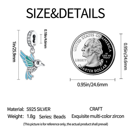 Orstarry Charm Silver 925 Beads Blue Series Fit Bracelet Charms DIY Original Fashion Pendants For Women Jewelry Trendy Gifts