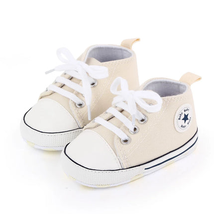 New Baby Shoes Boys Girls Classic Canvas Casual Sneakers Newborn First Walker Toddler Soft Sole Non-Slip Walking Shoes D2486
