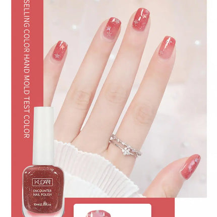 KUDAN Nail Polish Water-based 10ml No-bake Long-lasting Students Children Without Odor Can Tear Nail Art Manicure Tool