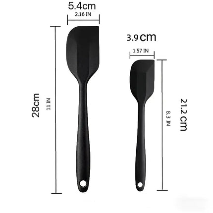 Silicone Scraper High Temperature Resistant Integrated Baking Tool Cream Cake Smoothing Spatula Non Stick Grade Dough Scraper