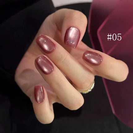 MIANEL 12ML Burning Love Cat Eye Gel Polish 2025 New Arrival - Brightening Dragon Fruit Pink with Glass Bead Cat Eye Nail Art