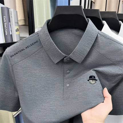 Summer New Men's Short Sleeve Polo Shirt Original Printed Comfortable Lapel Luxury Brand T-Shirt Exquisite Casual Men's Clothing