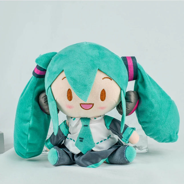 20cm Cartoon Hatsune Miku Plush Doll Toy Anime Sakura Miku Snow Miku Character Kawaii Sitting Pose Fufu Kids Christmas Gift