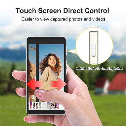 Magnetic Vlog Selfie Monitor Screen for iPhone 15 16 17 Pro Max Wireless Back Camera Display Touch Screen Zoom Shutter Control
