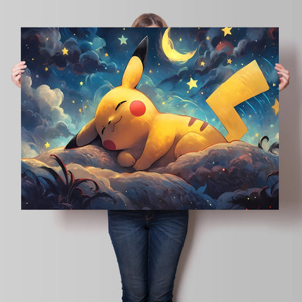 Anime Pokemon Pikachu Mewtwo Poster Canvas Painting Home Modern Living Room Painting Wall Art Decoration Painting Children Gifts