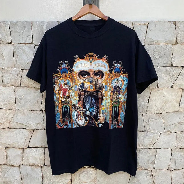 European and American Tribute To Classic Michael Jackson Michael Jackson Short-sleeved Men's and Women's Trendy T-shirt