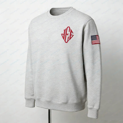 Jeffrey Epstein Iee US Sleeve Autumn and Winter Sweatshirt Monogram Crewneck Embroidered Long Sleeve Funny Sweatshirt Men's Gift