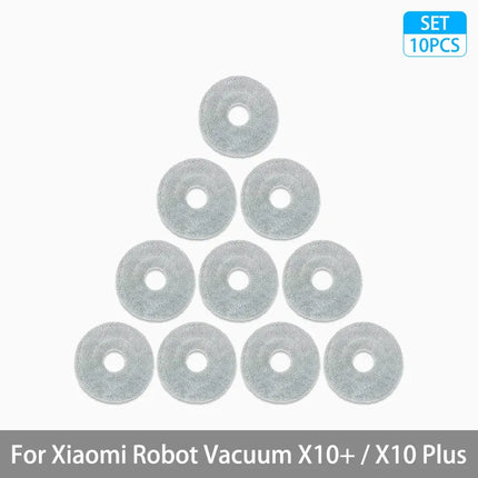 For Xiaomi Robot Vacuum X10+ / X10 Plus Parts Accessories Main Brush Side Brush Hepa Filter Mop Cloth Dust Bag Replacement Spare