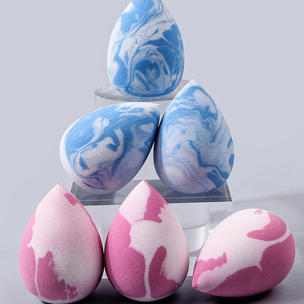 6PCS Ombre Multi-Use Makeup Sponges - Professional Face Blending Tools for Flawless Liquid/Powder & Color Cosmetics
