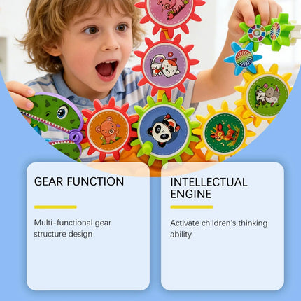 Gear Building Blocks Electric Building Set Electric Gear Playset For Boys Girls Preschoolers Home Classroom School Bedroom Study