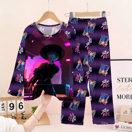 2026 Autumn Children Pajama Sets Cartoon Hunter Sleepwear for Kids 2-14years Teen Pijamas Boys Girls Loungewear Baby Clothes