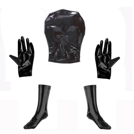 Sexy Male Wet Look PVC Faux Leather Catsuit Jumpsuit Shiny PU Latex Fetish Erotic Bodysuit Club Zentai Stage Costume