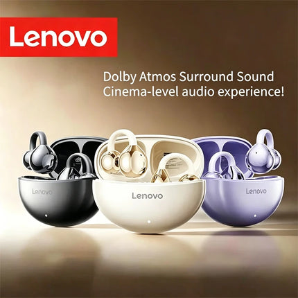 Original Lenovo TA410 TWS Panoramic Sound Effects Wireless Earbuds Ear Clip Bone Conduction With Mic Bluetooth 5.4 Headphones