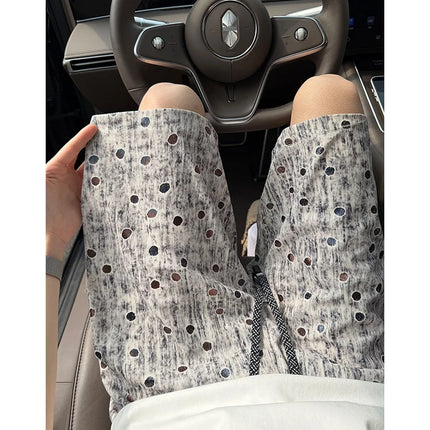 2026 Summer New Mens American Retro Polka Dot Print Colorful Loose Streetwear Outdoor Fashion Casual Sports Shorts