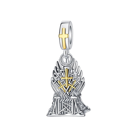 925 sterling silver wings Sister Cross pendant charms fit original 4mm Aperture bracelet charm beads necklace Diy female jewelry
