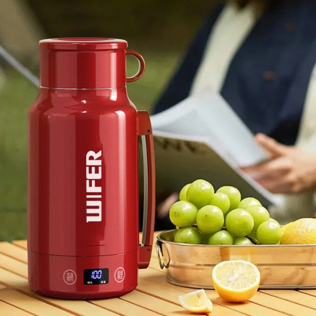 Travel Electric Kettle Large Capacity, Portable Boiling Water Thermos with Smart Keep Warm, Fast Heating for Outdoor Camping
