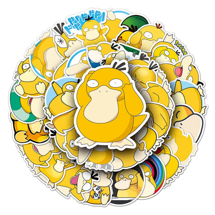 10/30/50pcs Pokémoni Psyduck stickers Anime Kawaii Decals Graffiti Water Bottle Skateboard Luggage Fun Cartoon Toy Gift Sticker