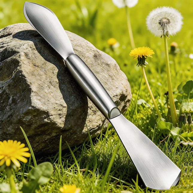 New Design Double Head Garden Shovel Thickened Stainless Steel Weeding Hoe Digging Tool for Planting Flowers Wild Vegetables