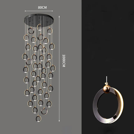 Modern home decoration crystal chandelier, stair Pendant lamp, living room Pendant lights, interior lighting