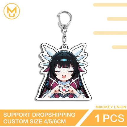 Genshin Impact Kawaii Columbina Double Sided Acrylic Keyring High Quality Decorative Decorative Key Ring For Bags And Keys