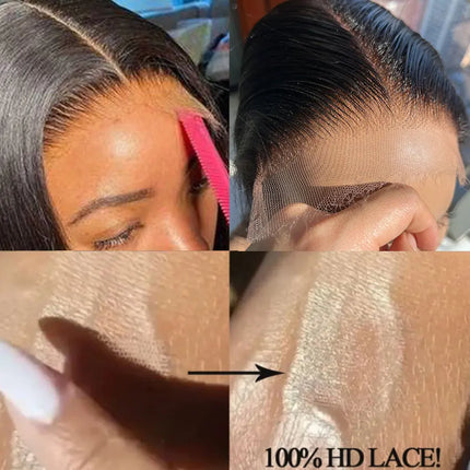 Eva Hair 5x5/6x6 HD Lace Closure Invisible Swiss HD Lace Melt All Skins Human Hair 13x4/13x6 HD Lace Frontal Closure 2x6 HD Lace