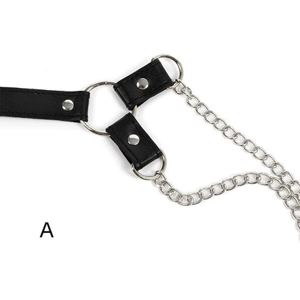 Nipple Clamps with Penis Ring Stainless Metal Long Chain Testis Bondage Nipple Stimulator Erotic BDSM Sex Toys for Couples