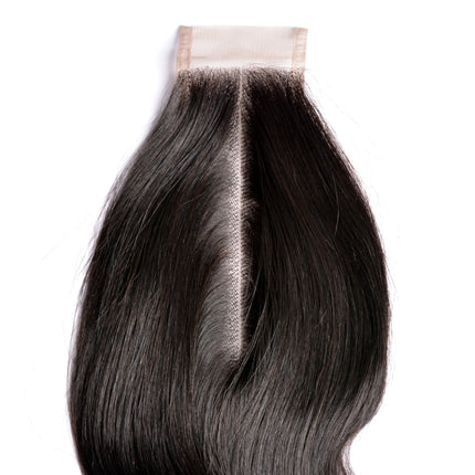 PerisModa Body Wave Lace Closure 2x6 Transparent Lace Swiss Lace Natural Color Human Hair With Pre Plucked