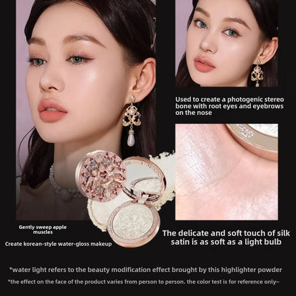 Flower Knows Little Angel Embossed Highlighter Natural brightening water light three-dimensional contour powder