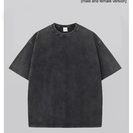 Milano Italy Printed Retro Tee Top Men's Summer Breathable Cotton T-Shirts Soft Fashion Washed Tee Unisex Casual Clothing