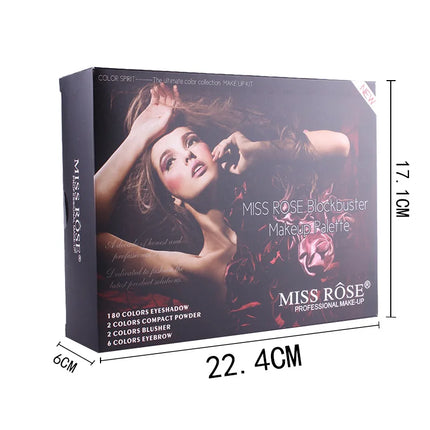 MISS ROSE Makeup Set Box Professional Full Kit 180 Color Glitter Eye shadow Palette Powder Brush Foundation Cosmetic Gifts Women