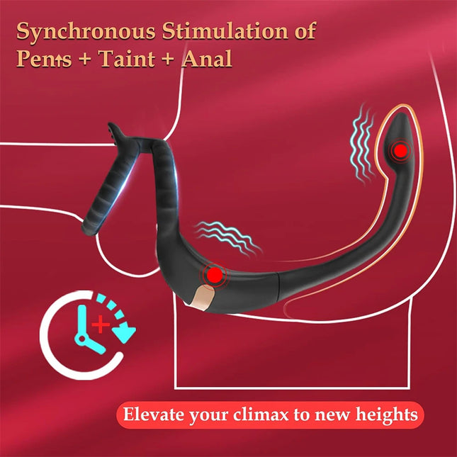 Remote Control Vibrating Butt Plug Cock Ring for Men Prostate Massager for Gay Anal Vibrator Penis Ring Adult Sex Toy for Men