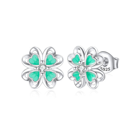 Original Earrings 925 Silver Fruit Series Cherry Strawberry Hoop Earrings Ear Studs Zircon Making Jewelry for Women Girl Party
