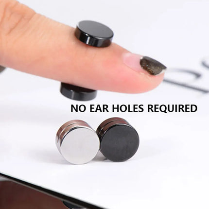 6mm/8mm/10mm/12mm Round Circle Non Piercing Strong Magnet Magnetic Mens Ear Clip Non Piercing Earrings Fake Earrings Jewelry