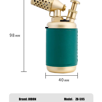 JOBON Multi-function Strong Gun Lighter Windproof Blue Flame One-touch Lock Fire Retro Appearance Design Cigar Lighter