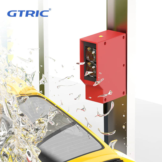 GTRIC Photoelectric Sensor Retro-reflective Square Photoell Infrared Switch IP67 Waterproof 24-220V AC DC Universal 10m Distance
