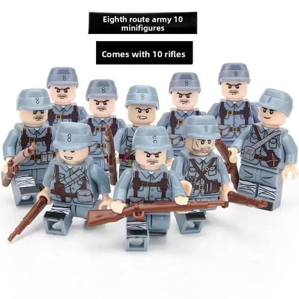 Building blocks World War II soldier figures, marine humanoid dolls educational toys mini figures birthday gifts cartoon figures