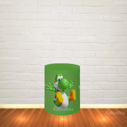 Super Marios Backdrop Kids Birthday Party Baby Shower Photography Background Decor Cylinder Cover for Photo Booth