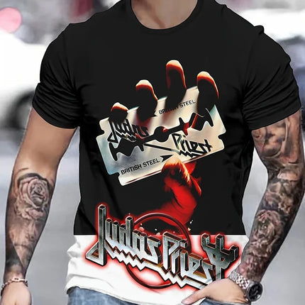 New Retro Style 3D Wolf Print Men's T-shirt Summer Daily Men's Casual T Shirt Outdoor Street Men Fashion Street Short Sleeve Tee
