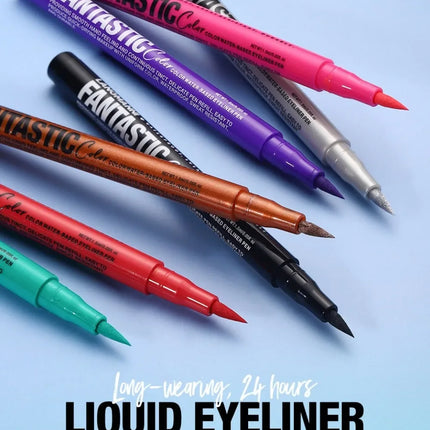 12 Colors Water-based Eyeliner Liquid Matte Red Quick-Drying Smudge-Proof Smooth Eyeliner Pen Long-Lasting Eyes Makeup Cosmetics