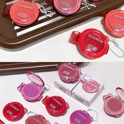 Gege Bear Natural Cream Blush Cheek Color Stick Dual Use Lip And Cheek Gift For Beauty And Health Makeup Fans