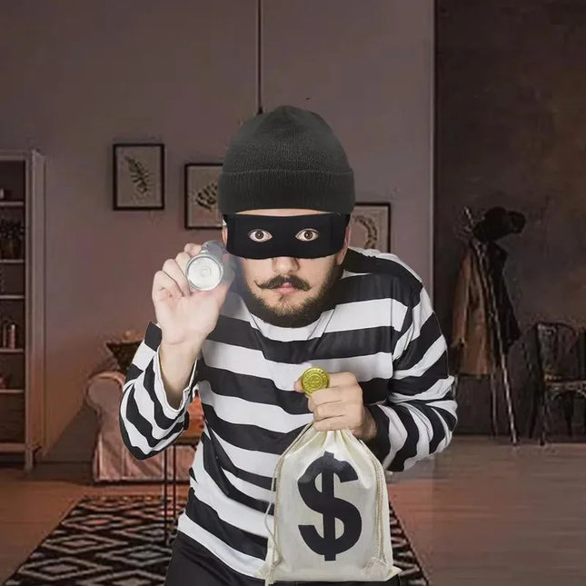 Movie Robber Cosplay Costume Thief Bank Robber Disguise Accessories Set For Women Men Halloween Carnival Party Clothes Ro AVNTQK